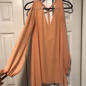 Tobi Long Sleeve Cut-Out Flower Dress